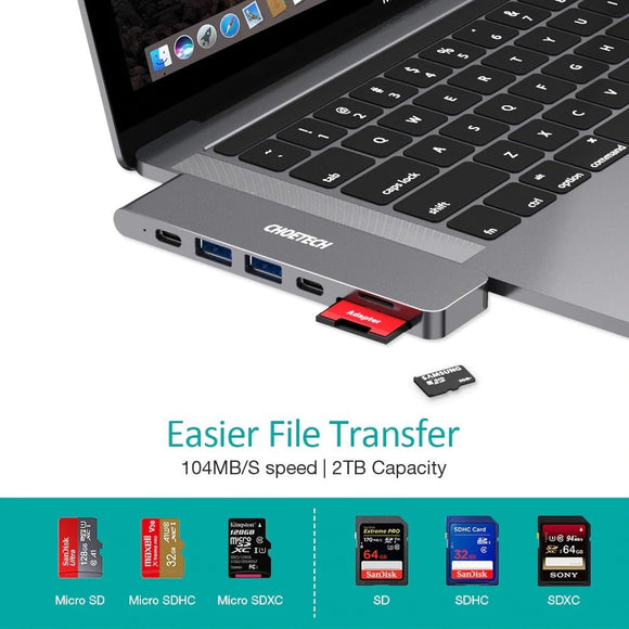 CHOETECH HUB - M14 USB - C 7 in 1 Expand Docking Station Hub for MacBook Pro - RnR Galore