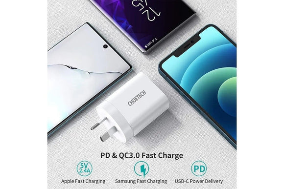 CHOETECH Q5004CL PD20W USB - C iPhone Fast Charger with MFi Certified USB - C Cable - RnR Galore