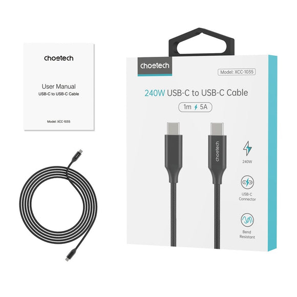 CHOETECH XCC - 1036 USB - C M to M PD3.1 240W Super Fast Charging Cable 2M - RnR Galore