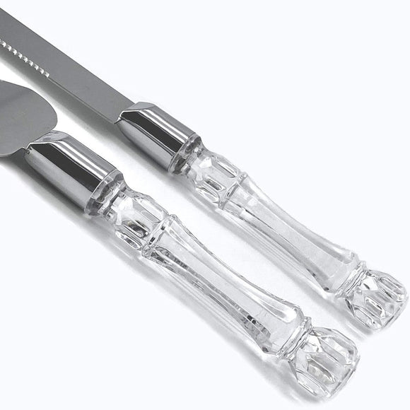 Cutting Cake Knife and Silver Blade Cake Server Set Wedding Anniversary Engagement Birthday Party Gift Boxed - RnR Galore