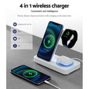 Devanti 4 - in - 1 Wireless Charger Dock Fast Charging for Phone White - RnR Galore
