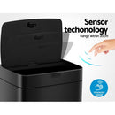 Devanti 45L Motion Sensor Bin Rubbish Automatic Black - RnR Galore