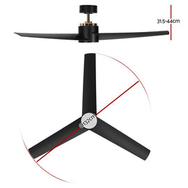 Devanti 52'' Ceiling Fan DC Motor w/Light w/Remote - Black - RnR Galore