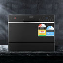 Devanti 6 Place Settings Benchtop Dishwasher Black - RnR Galore