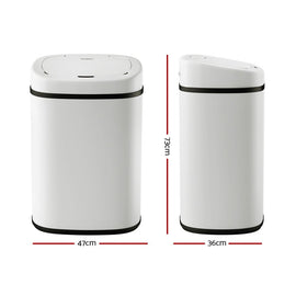 Devanti 82L Motion Sensor Bin Rubbish Automatic White - RnR Galore