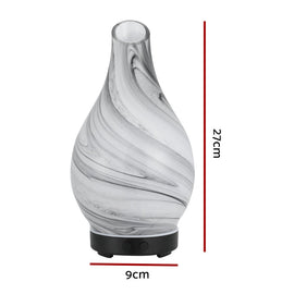 Devanti Aromatherapy Aroma Diffuser Essential Oil Humidifier LED Glass Marble - RnR Galore
