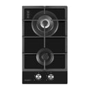 Devanti Gas Cooktop 30cm 2 Burner Black - RnR Galore