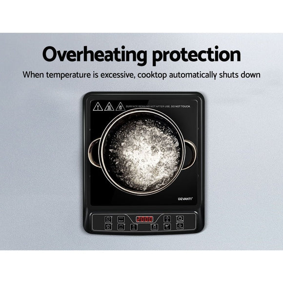 Devanti Induction Cooktop 30cm Portable Cooker - RnR Galore