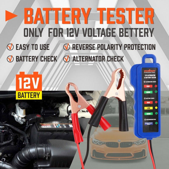 Digital 12V Alternator Battery Tester Car Load Tester Automotive Voltage Check - RnR Galore
