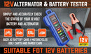 Digital 12V Alternator Battery Tester Car Load Tester Automotive Voltage Check - RnR Galore