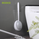 Ecoco Silicone Water Drop Toilet Brush Holder Set Wall - Mounted Cleaning Brush Tool Grey - RnR Galore