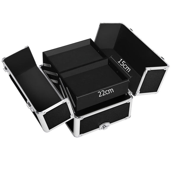 Embellir 7 in 1 Portable Cosmetic Beauty Makeup Trolley - Black - RnR Galore