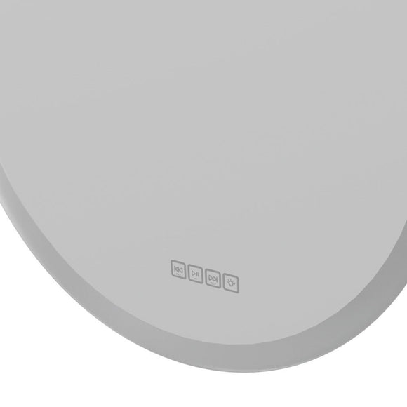 Embellir Bluetooth LED Wall Mirror With Light 50CM Bathroom Decor Round Mirrors - RnR Galore