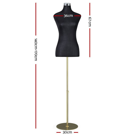 Embellir Female Mannequin Dummy Model Dressmaker Clothes Display Torso Tailor BK - RnR Galore