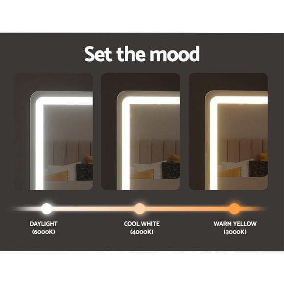 Embellir Makeup Mirror 40x50cm Hollywood Vanity with LED Light Strip Rotation - RnR Galore