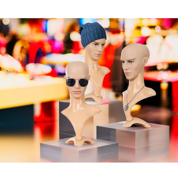 Embellir Male Mannequin Head Dummy Model Display Shop Stand Professional Use - RnR Galore