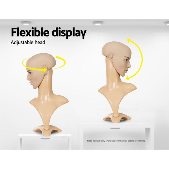 Embellir Male Mannequin Head Dummy Model Display Shop Stand Professional Use - RnR Galore