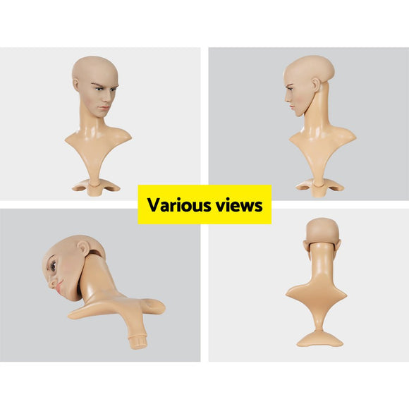 Embellir Male Mannequin Head Dummy Model Display Shop Stand Professional Use - RnR Galore