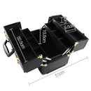 Embellir Portable Cosmetic Beauty Makeup Case - Black & Gold - RnR Galore