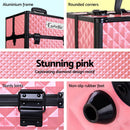 Embellir Portable Cosmetic Beauty Makeup Case - Diamond Pink - RnR Galore