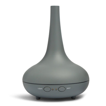 Essential Oil Diffuser Ultrasonic Humidifier Aromatherapy LED Light 200ML 3 Oils - Matte Grey - RnR Galore