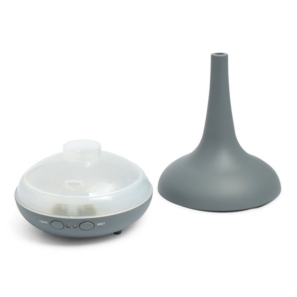 Essential Oil Diffuser Ultrasonic Humidifier Aromatherapy LED Light 200ML 3 Oils - Matte Grey - RnR Galore