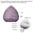 Essential Oils Ultrasonic Aromatherapy Diffuser Air Humidifier Purify 400ML - Violet - RnR Galore