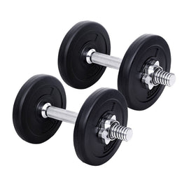 Everfit 10kg Dumbbell Set Weight Plates Dumbbells Lifting Bench - RnR Galore