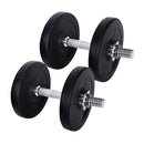 Everfit 15kg Dumbbell Set Weight Plates Dumbbells Lifting Bench - RnR Galore