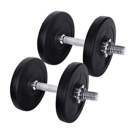 Everfit 15kg Dumbbell Set Weight Plates Dumbbells Lifting Bench - RnR Galore