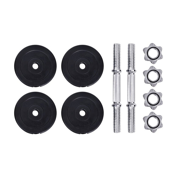 Everfit 15kg Dumbbell Set Weight Plates Dumbbells Lifting Bench - RnR Galore