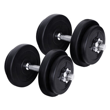 Everfit 20kg Dumbbell Set Weight Plates Dumbbells Lifting Bench - RnR Galore
