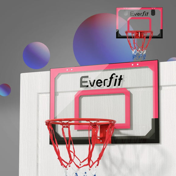 Everfit 23" Mini Basketball Hoop Backboard Door Wall Mounted Sports Kids Red - RnR Galore