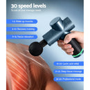 Everfit 30 Speed Massage Gun 4 Heads Vibration Muscle Massager Chargeable Blue - RnR Galore
