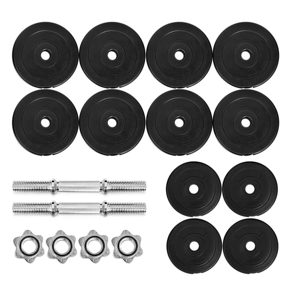 Everfit 30kg Dumbbell Set Weight Plates Dumbbells Lifting Bench - RnR Galore