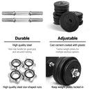 Everfit 30kg Dumbbell Set Weight Plates Dumbbells Lifting Bench - RnR Galore