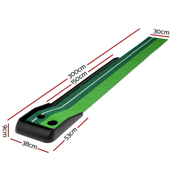 Everfit 3M Golf Putting Practice Mat Auto Return Putter Indoor Outdoor Training - RnR Galore