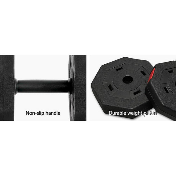 Everfit 40kg Dumbbells Barbell Set Adjustable Dumbbell Weight Lifting - RnR Galore