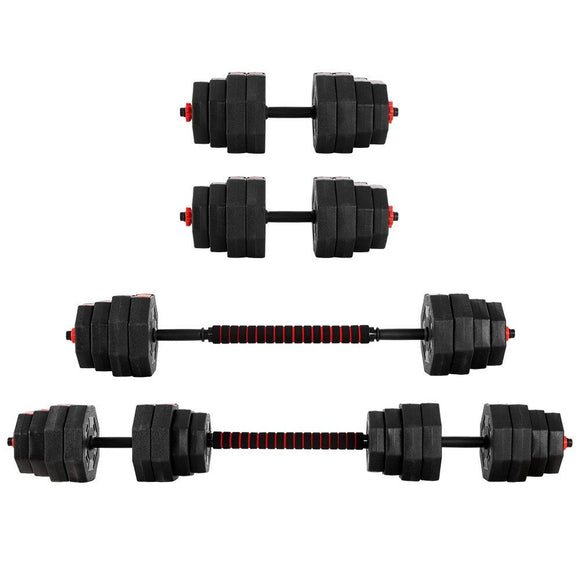 Everfit 40kg Dumbbells Barbell Set Adjustable Dumbbell Weight Lifting - RnR Galore