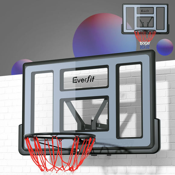Everfit 45" Basketball Hoop Backboard Wall Mounted Ring Net Sports Pro System - RnR Galore