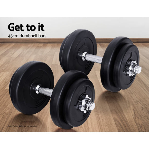 Everfit 45cm Dumbbell Bar Gym Home Exercise 150kg Capacity - RnR Galore