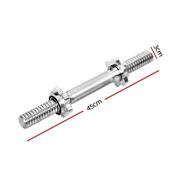 Everfit 45cm Dumbbell Bar Gym Home Exercise 150kg Capacity - RnR Galore