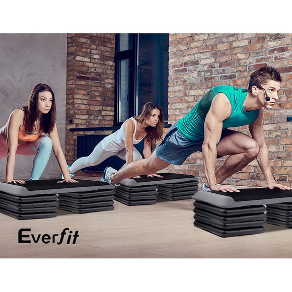 Everfit 4X Aerobic Step Riser Exercise Stepper Block Gym Home Fitness - RnR Galore