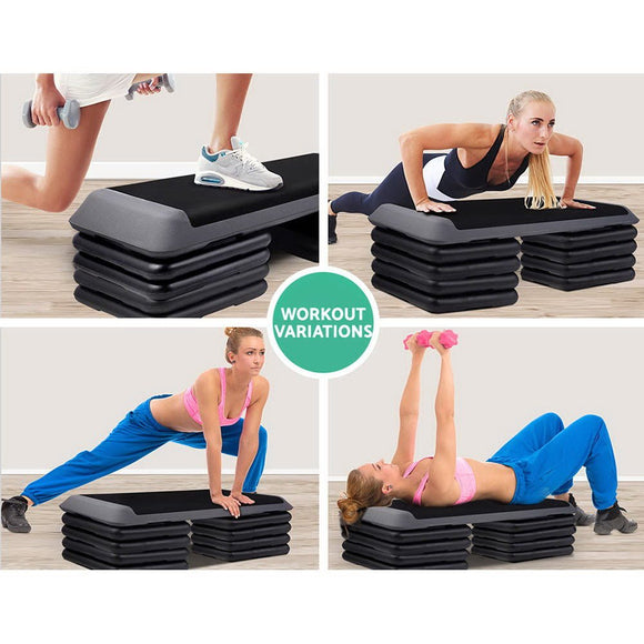 Everfit 4X Aerobic Step Riser Exercise Stepper Block Gym Home Fitness - RnR Galore