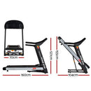 Everfit Treadmill Electric Auto Incline Home Gym Fitness Exercise Machine 450mm - RnR Galore