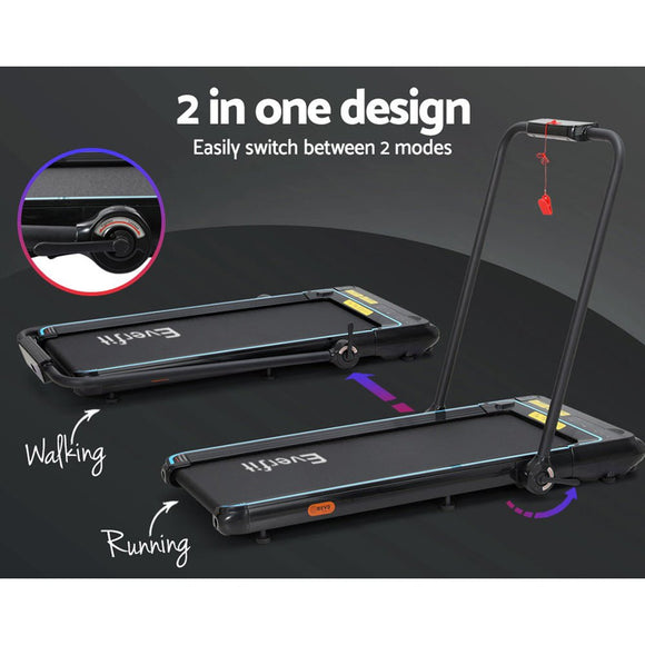 Everfit Treadmill Electric Walking Pad Under Desk Home Gym Fitness 420mm Remote - RnR Galore