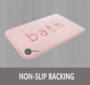 Extra Thick Memory Foam & Super Comfort Bath Rug Mat for Bathroom (60 x 40 cm, Pink) - RnR Galore