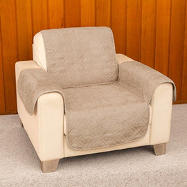 Faux Suede 1 Seater Sofa Protector Camel - RnR Galore