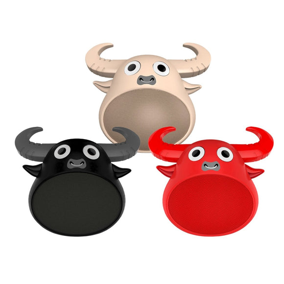 Fitsmart Bluetooth Animal Face Speaker Portable Wireless Stereo Sound - Khaki - RnR Galore
