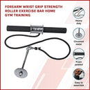 Forearm Wrist Grip Strength Roller Exercise Bar Home Gym Training - RnR Galore